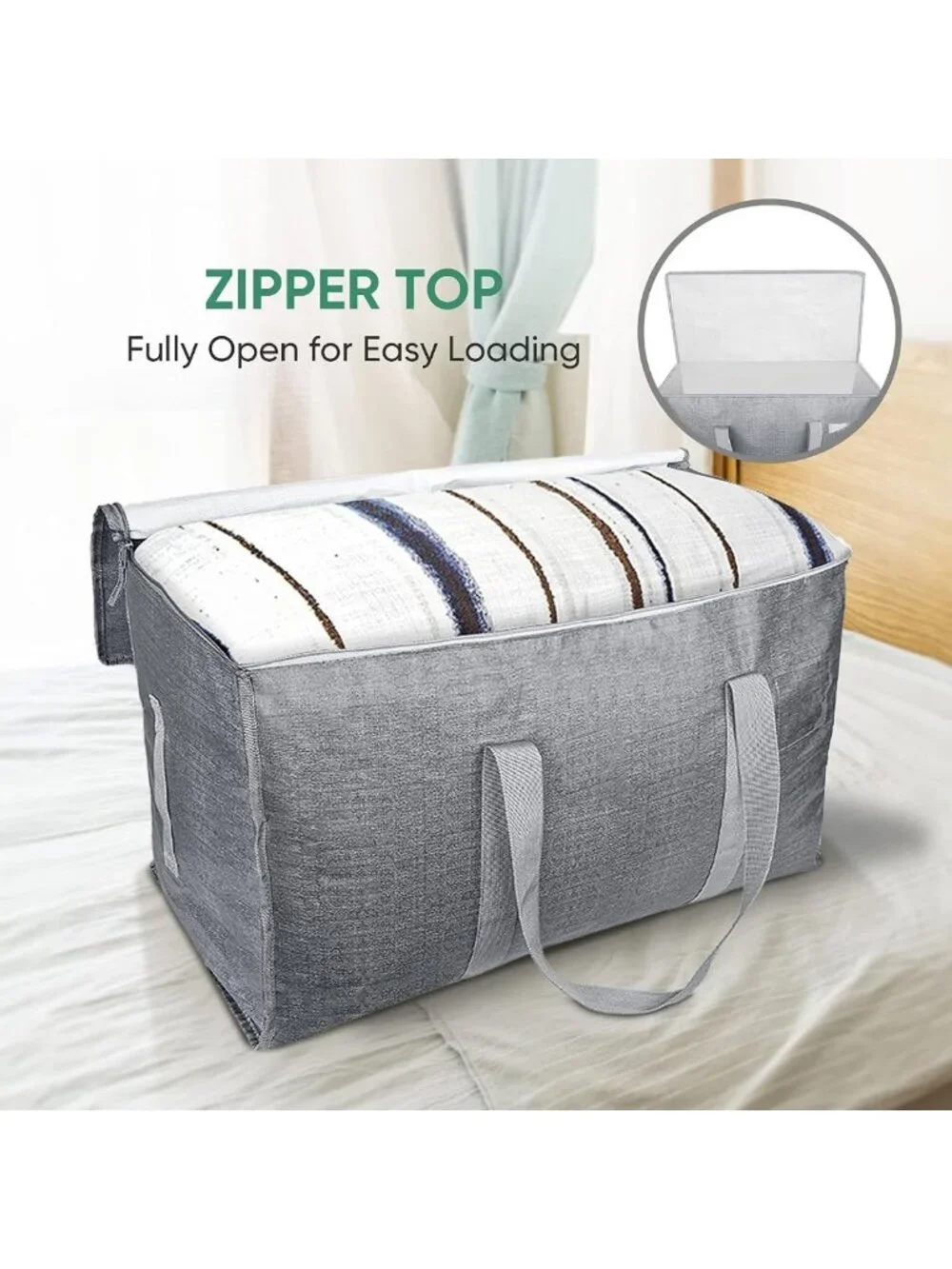 Oversized Heavy-Duty Moving Bags - 8-Pack Storage Totes with Reinforced Handles